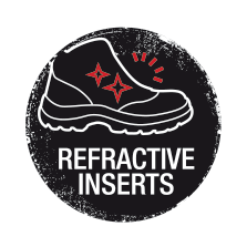 Scarpe antinfortunistiche con inserti in materiale rifrangente